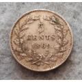 1869 Netherlands 5 cents