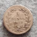 1863 Netherlands 5 cents