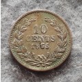 1855 Netherlands 10 cents
