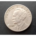 1962 Cuba 20 centavos : Jose Marti