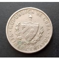 1962 Cuba 20 centavos : Jose Marti