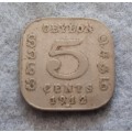 1905 Ceylon 5 cents
