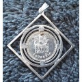 1975 Rhodesia 5 cent in silver hanger