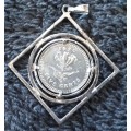 1975 Rhodesia 5 cent in silver hanger