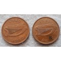 1940 & 41 Ireland 1/2 penny pair
