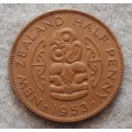 1953 New Zealand 1/2 penny