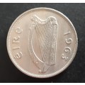 1963 Ireland half crown