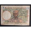 1942  French Equatorial Africa 5 francs