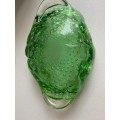 Murano Glass Bowl Green with Controlled Bubbles