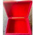 Italian Red Leather Jewellery Box