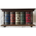 Wooden Bookshelf Trinket Box With Detachable Compartment