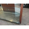 TV and Entertainment Stand - Good Condition Solid Wood and Glass
