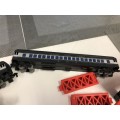 Nice train set for kids with locomotive and carriages