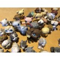 large collection of collectable mini dog figures for playing or collection - approx 60