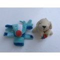 Lovey finger puppet and small teddy bear