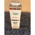 Vintage Prickley Heat Tin with some content
