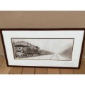 Lovely hand drawn train frame - Cheap