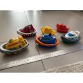 Lovely set of tug boats for pretend playing