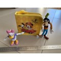 Vintage goofy and donald duck characters with cd case