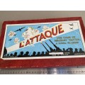 L`Attaque Vintage Military Board Game 1920`s - very rare and highy sought after - once in a lifetime