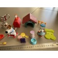 Lot of dog related toys and items