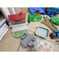 Large Thomas Train set with buildings, track, road signs etc.