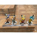 Beautiful and detailed set of 4 large clown music figures - very good condition - about 30 cm tall