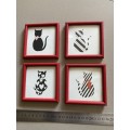 4 x small cute kitty frames - nice ad cheap