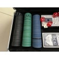 Large set of poker chips with case - cheap