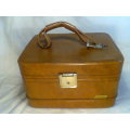 2 Ladies Vanity case's.Pullman with a lock & Key.A Red one& a Musical Ballerina. Second/h condition.