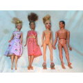 For the Collector. 4 Vintage Dolls.3 x Mattel. 1x Ken 1998 To 2003 All in good used s/hand condition