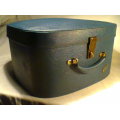 Old Vintage "Regal" Hat box Satin lined with compartments.Size:435mm Long x 415mm Wide x 235mm High