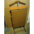 A Rare 1950's Vintage Man's Valet,Dumb Waiter With Trouser Press + Tie Rail. Manf: by "REGUITTI"