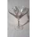 A Box with 6 "Butterfly" Martini cocktail/Champagne Exquisite Glasses.Dated Janl 9/99.In good order