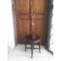 WoW A Old Ornate Statue of "Lord Shiva" on a Table stand Teak wood.Size: 1120mm Tall.Sold as S/Hand.