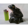 A collectible Vintage "Frog" motif Cast Iron Door stop.Ideal for display. Sold as used second hand.