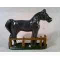 A collectible Vintage "Horse" motif Cast Iron Door stop.Ideal for display. Sold as used second hand.