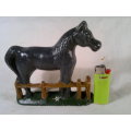 A collectible Vintage "Horse" motif Cast Iron Door stop.Ideal for display. Sold as used second hand.