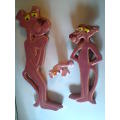 3 Collectors Items. The Pink Panther wall hanging figurines. Hand Made Buxi RSA. Ideal for display.