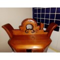 A 1800`s Large SIGNED hand carved wood Chinese Chinoiserie Rice or Biscuit Tureen Locking handle