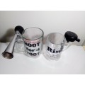 A pair of musical Beer Tankards to Sumin the Barman.