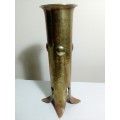 Vintage Brass Trench Art Candle holders
