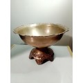 A Impressive Vintage heavy brass Bowl Centre piece made in` Korea` a elegant display for a home.