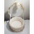 Beautiful Scatter cushion, Sowing basket + Kit plus a Jewelry storage bag and a Wedding Garter.