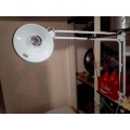 Extendable office/study swing arm lamp including clamp. Extends 800mm down to 400mm.