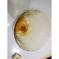 A beautiful vintage Amber venetian twisted vase ` Balboa Italy`. No chips or cracks