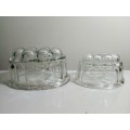 2 x 1930`s vintage oval Jelly molds. No chips or Racks.