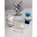 Job lot 13 collectible items ceramic figurines. Kingsway, Royal Deco, Yamashima, Hand painted Items.