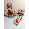 Miniature Dragon  Karate figureings and one finger Puppet