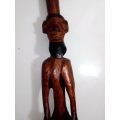 Vintage African Walking Stick Carved Ebony Wood GoGo Tribe Ebony Walking Stick.